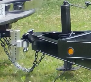 trailer hitch ball connected to trailer