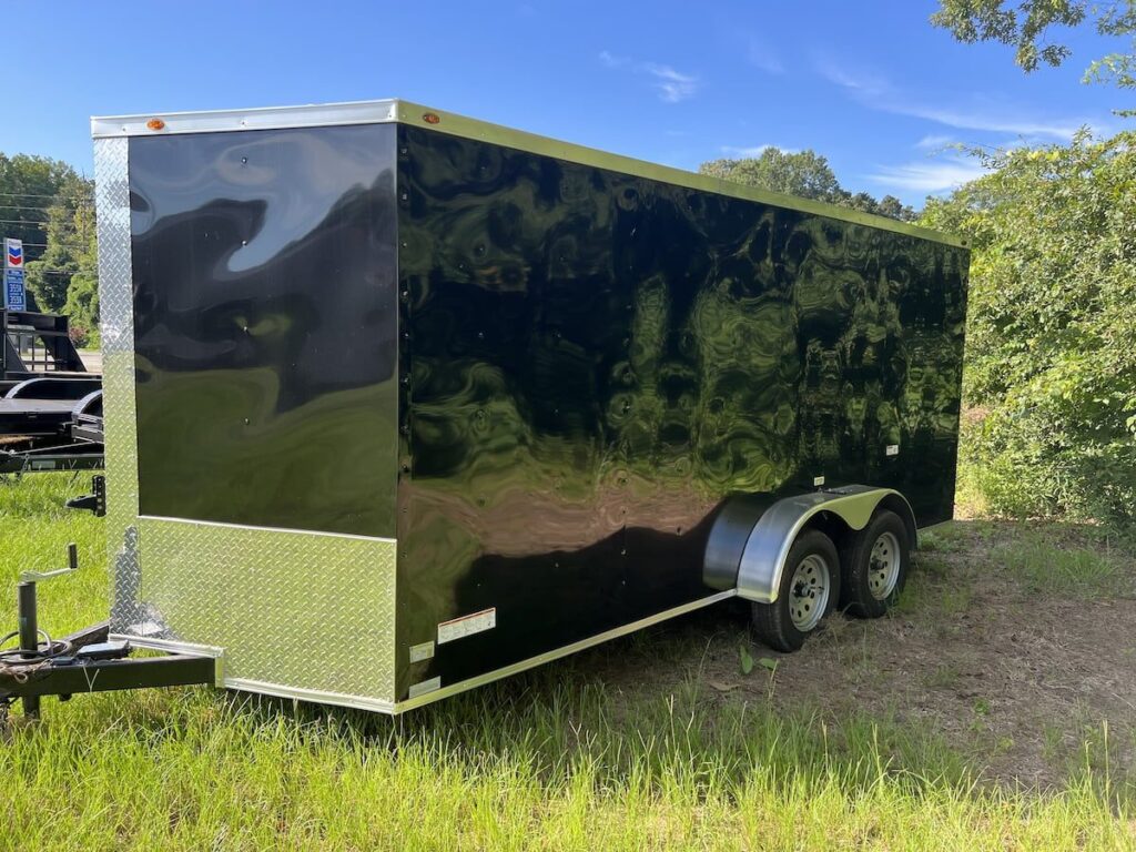 black enclosed trailer