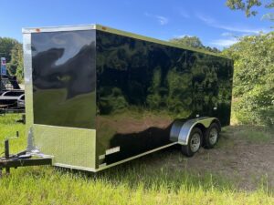 black enclosed trailer