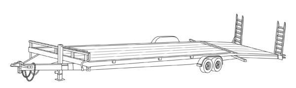 82 x 32 Steel 14,000 lbs. Equipment Trailer