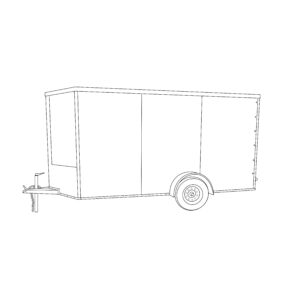 5 x 10 Single Axle Enclosed Trailer