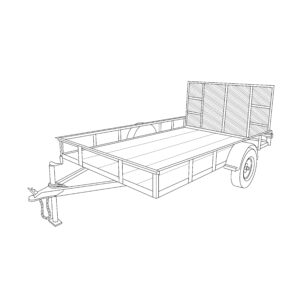 5 x 10 Single Axle Utility Trailer