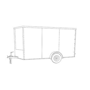 5 x 8 Single Axle Enclosed Trailer