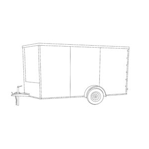6 x 10 Single Axle Enclosed Trailer