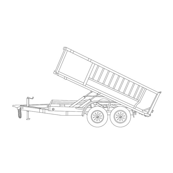 6 x 12 x 4 10,000 lbs. Dump Trailer