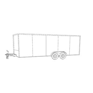 6 x 14 Tandem Axle Enclosed Trailer