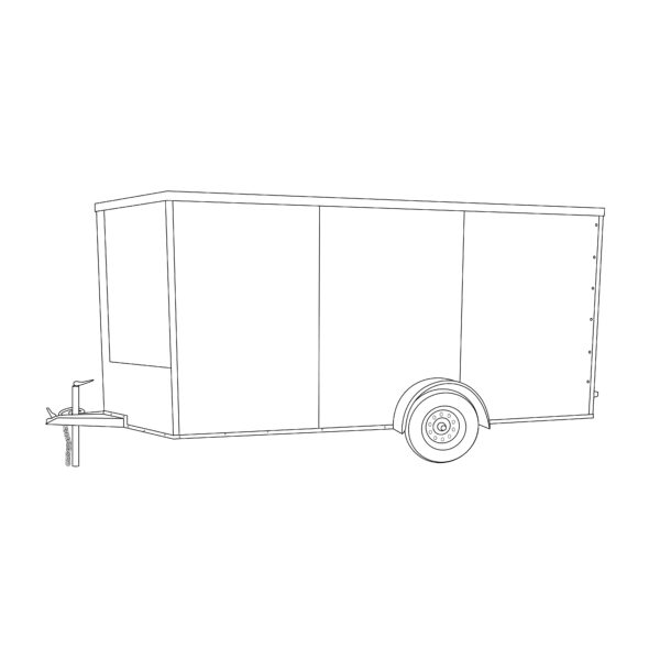 6 x 14 Single Axle Enclosed Trailer