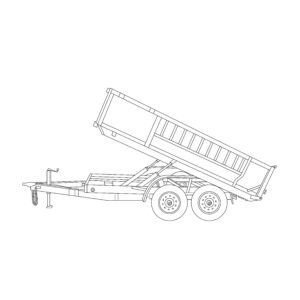 7 x 12 x 2 10,000 lbs. Dump Trailer