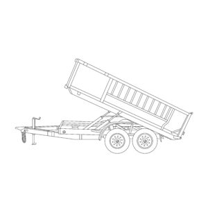 7 x 12 x 3 10,000 lbs. Dump Trailer