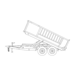 7 x 12 x 4 14,000 lbs.  Dump Trailer