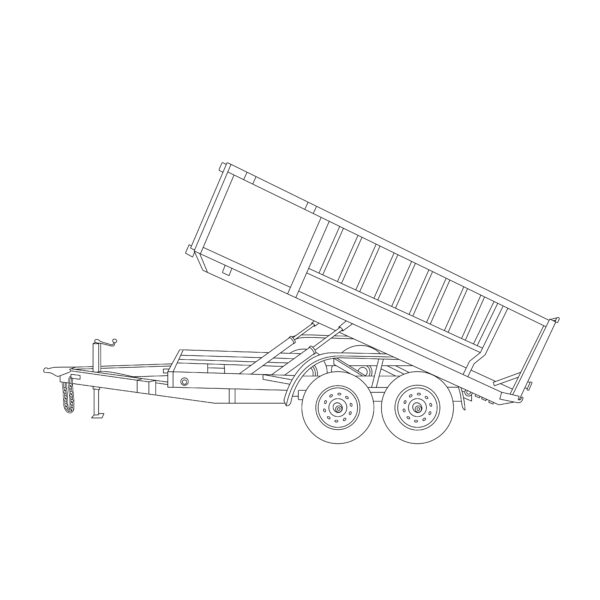 7 x 12 x 4 16,000 lbs. Dump Trailer