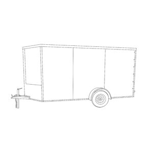 7 x 12 Single Axle Enclosed Trailer