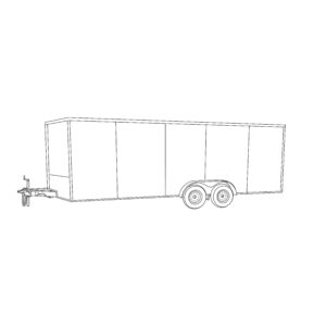 7 x 14 Tandem Axle Enclosed Trailer