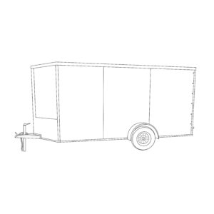 7 x 14 Single Axle Enclosed Trailer