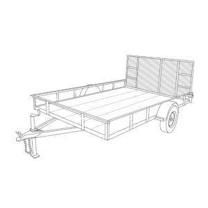 6 x 14  Single Axle Utility Trailer